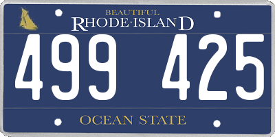 RI license plate 499425