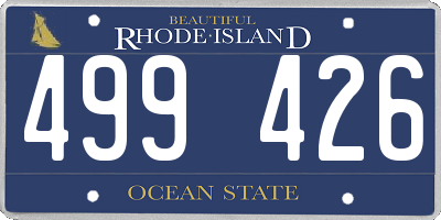 RI license plate 499426