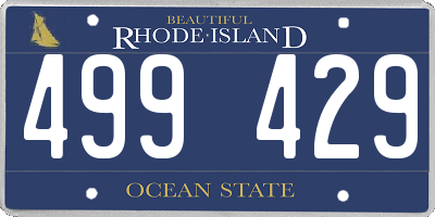 RI license plate 499429