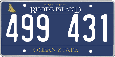 RI license plate 499431