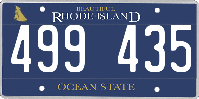 RI license plate 499435