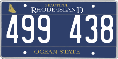 RI license plate 499438