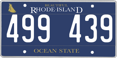 RI license plate 499439
