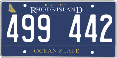 RI license plate 499442