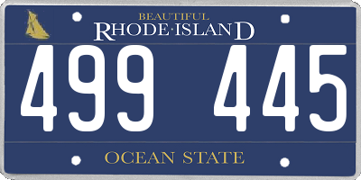 RI license plate 499445
