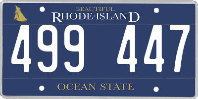 RI license plate 499447