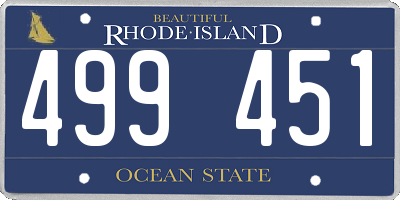 RI license plate 499451