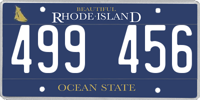 RI license plate 499456