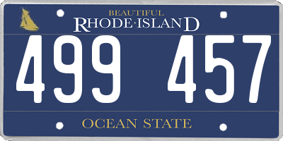 RI license plate 499457