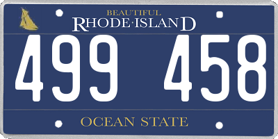 RI license plate 499458