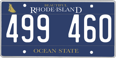 RI license plate 499460