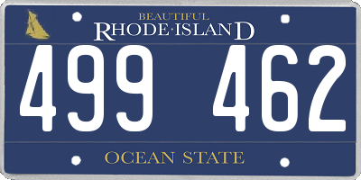 RI license plate 499462