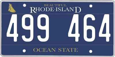 RI license plate 499464
