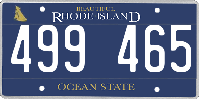 RI license plate 499465