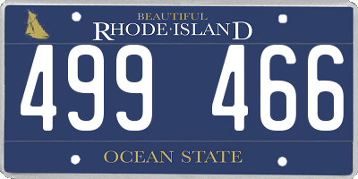 RI license plate 499466
