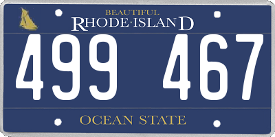 RI license plate 499467
