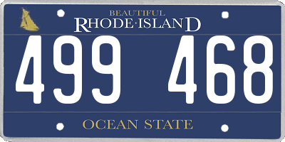 RI license plate 499468