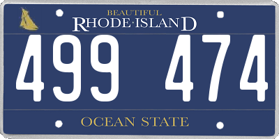RI license plate 499474