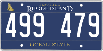 RI license plate 499479