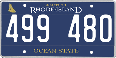 RI license plate 499480