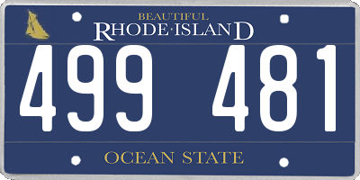 RI license plate 499481