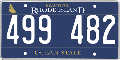 RI license plate 499482