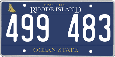 RI license plate 499483