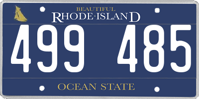 RI license plate 499485