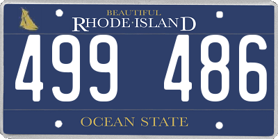 RI license plate 499486