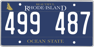 RI license plate 499487