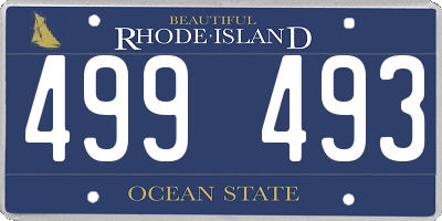 RI license plate 499493