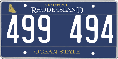 RI license plate 499494