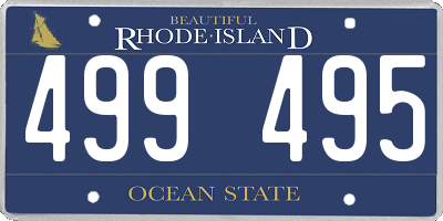 RI license plate 499495