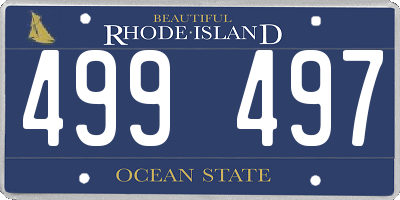 RI license plate 499497