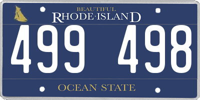 RI license plate 499498