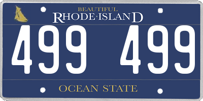 RI license plate 499499