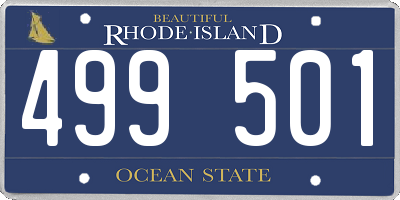 RI license plate 499501