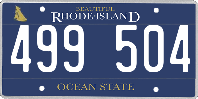 RI license plate 499504