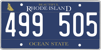 RI license plate 499505