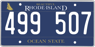 RI license plate 499507