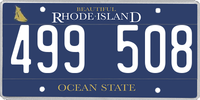 RI license plate 499508
