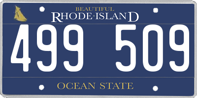 RI license plate 499509