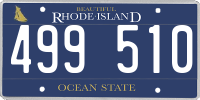 RI license plate 499510