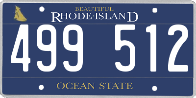 RI license plate 499512