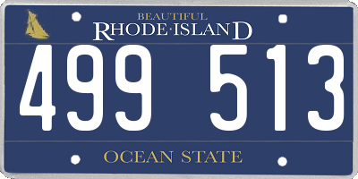 RI license plate 499513