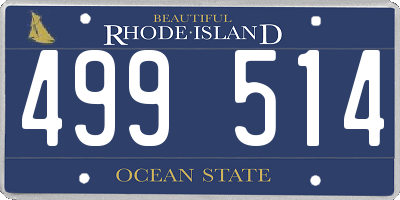 RI license plate 499514