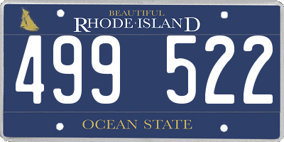 RI license plate 499522