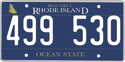 RI license plate 499530