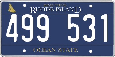 RI license plate 499531