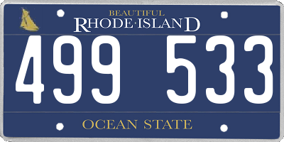 RI license plate 499533